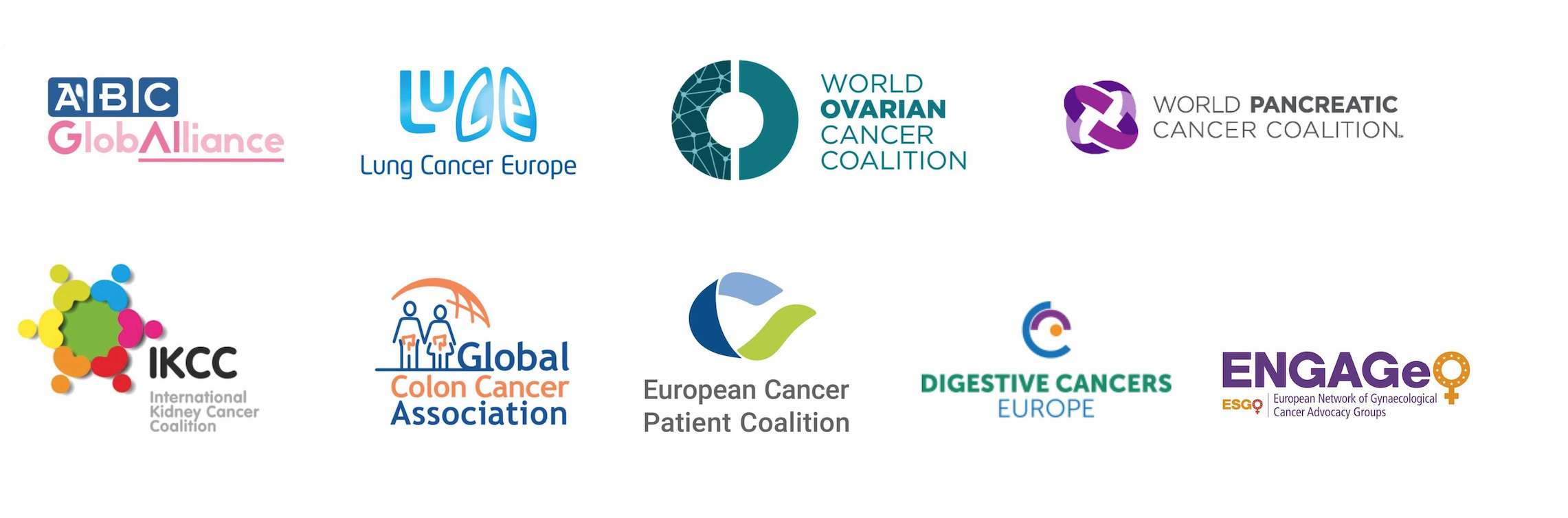 NNSC_Partners-Global联盟, 肺癌欧洲, 词卵巢, 词胰腺, IKKC, 全球硬币癌症协会, 欧洲癌症患者, 消化系统癌症, 参与